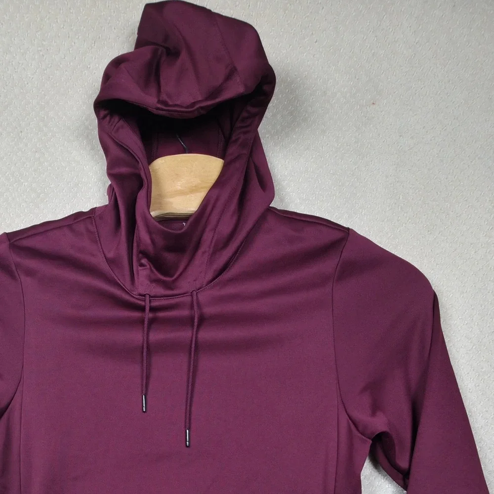 Jordan Therma-FIT Hoodie‎ Mens Small Burgundy Jumpman Sweatshirt Funnel Neck Gym